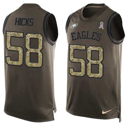 Jordan Hicks Philadelphia Eagles green Salute To Service jersey
