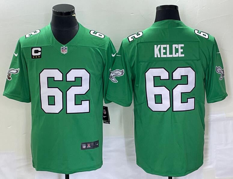 Jason Kelce Philadelphia Eagles green Vapor jersey