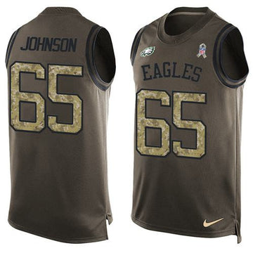Lane Johnson Philadelphia Eagles green Salute To Service jersey