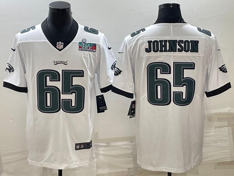 Lane Johnson Philadelphia Eagles white Vapor jersey