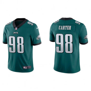 Jalen Carter Philadelphia Eagles green Vapor jersey