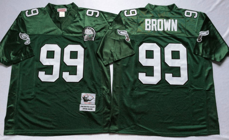 Jerome Brown Philadelphia Eagles green Throwback jersey