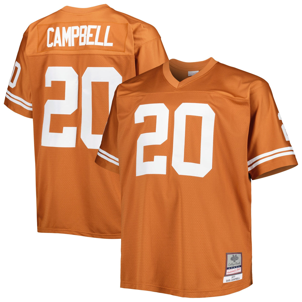 Earl Campbell Texas Texas Longhorns orange jersey