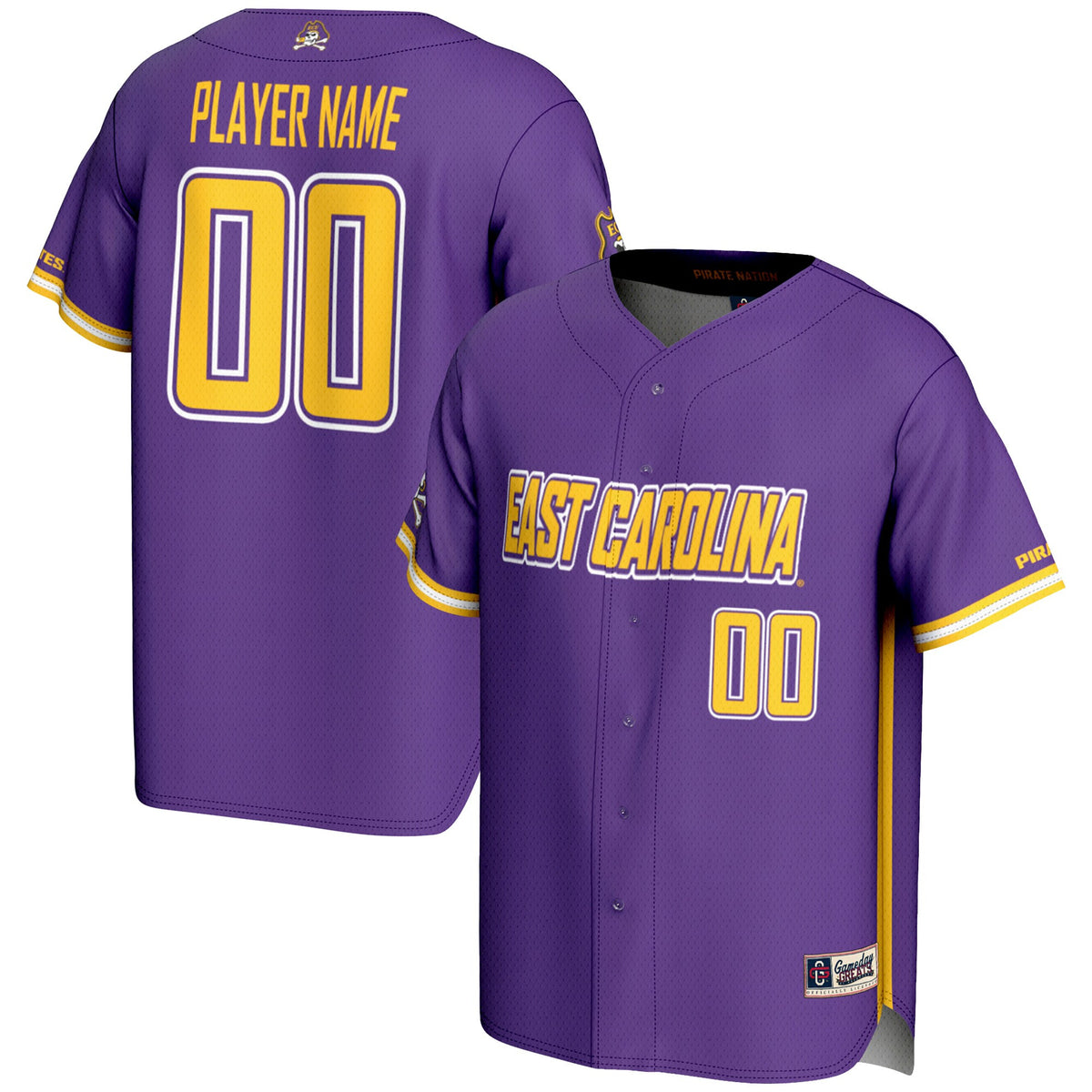 ECU Pirates purple jersey