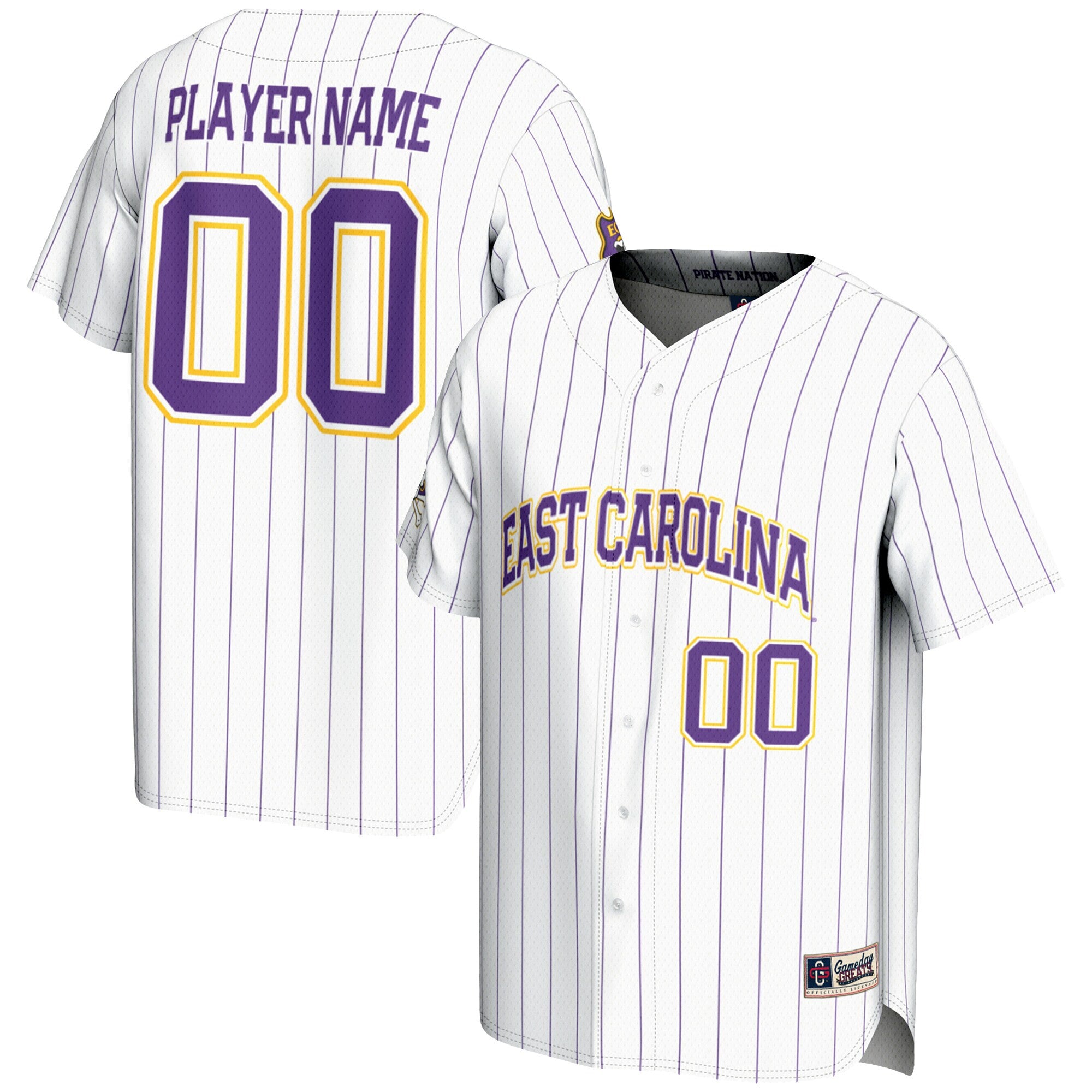 ECU Pirates white jersey