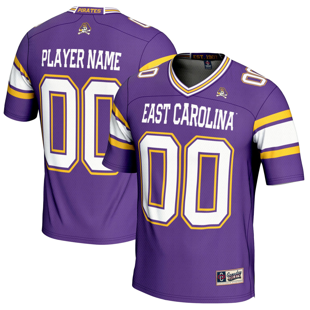 ECU Pirates purple jersey