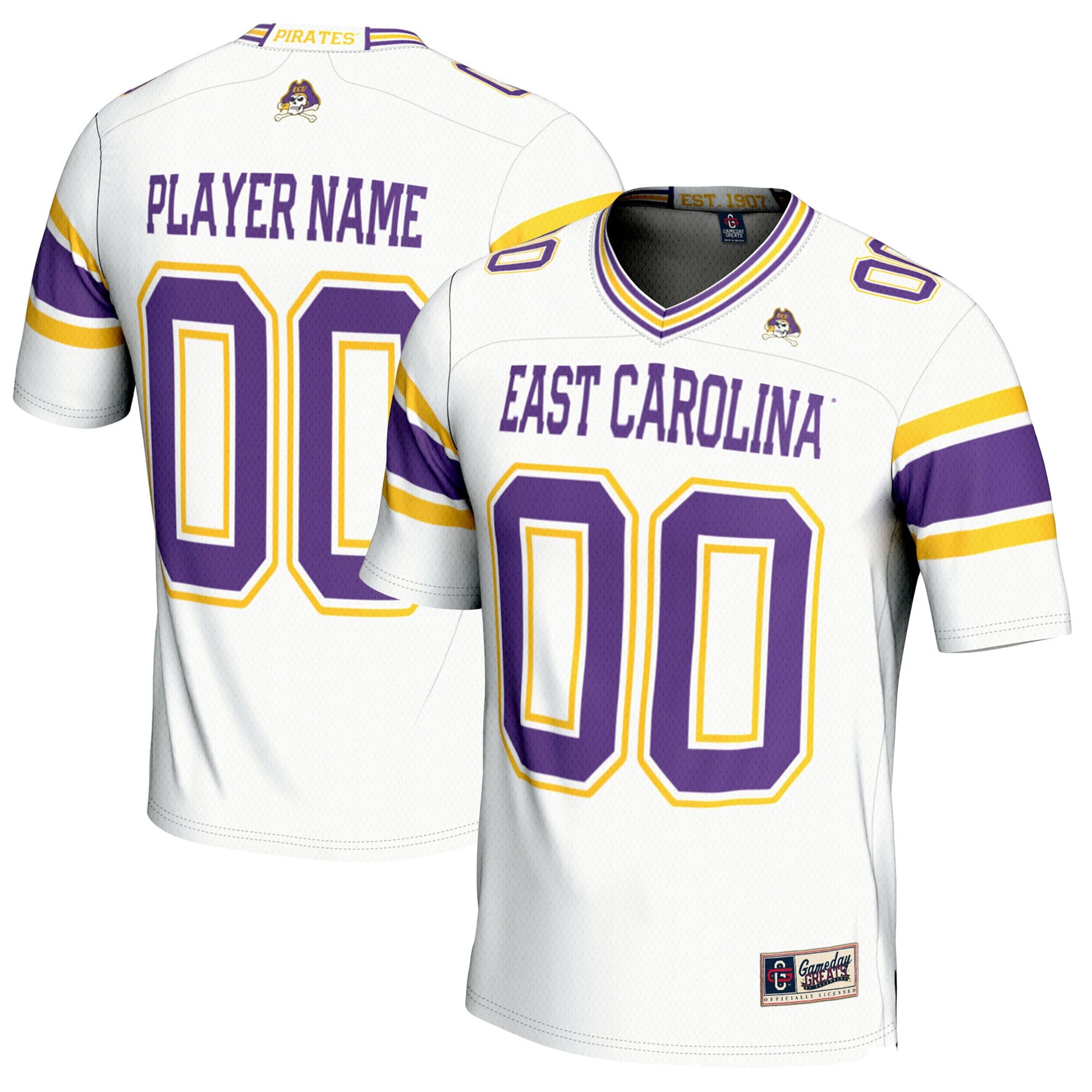 ECU Pirates white jersey