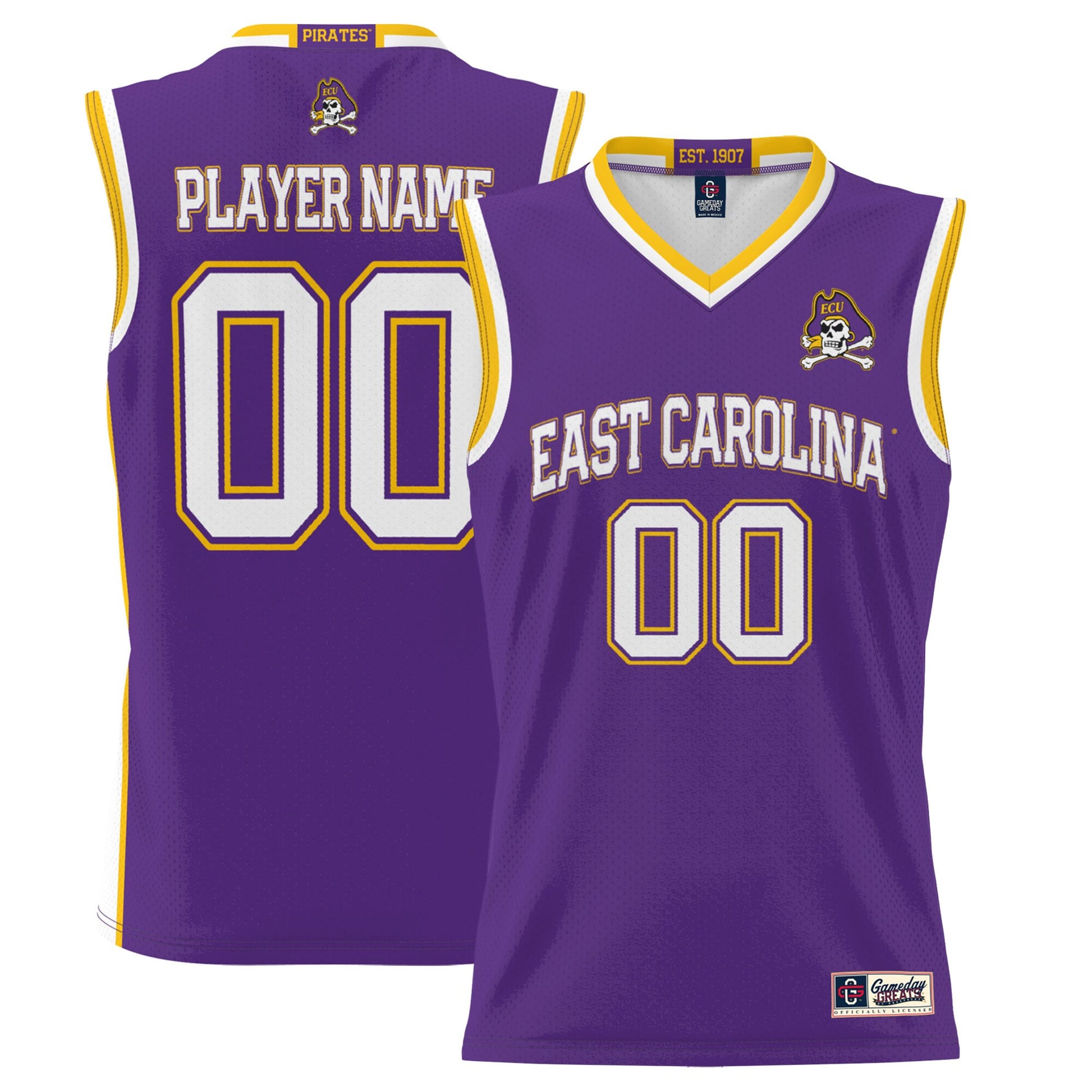 ECU Pirates purple jersey