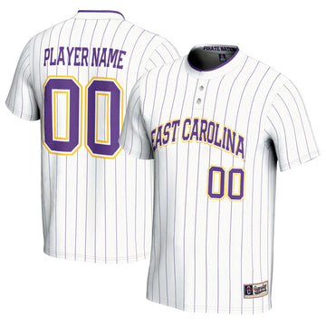 Softball ECU Pirates white jersey