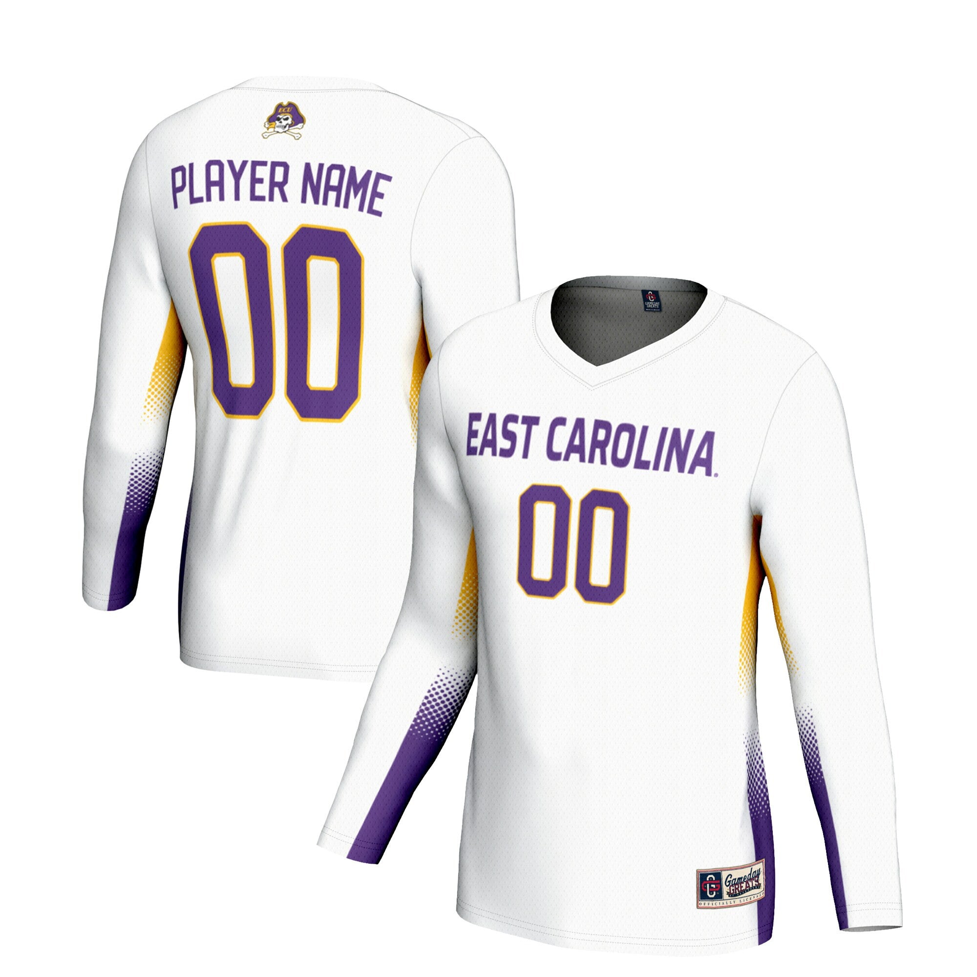 Volleyball ECU Pirates white jersey