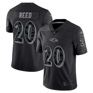 Ed Reed Rflctv Baltimore Ravens black Limited jersey