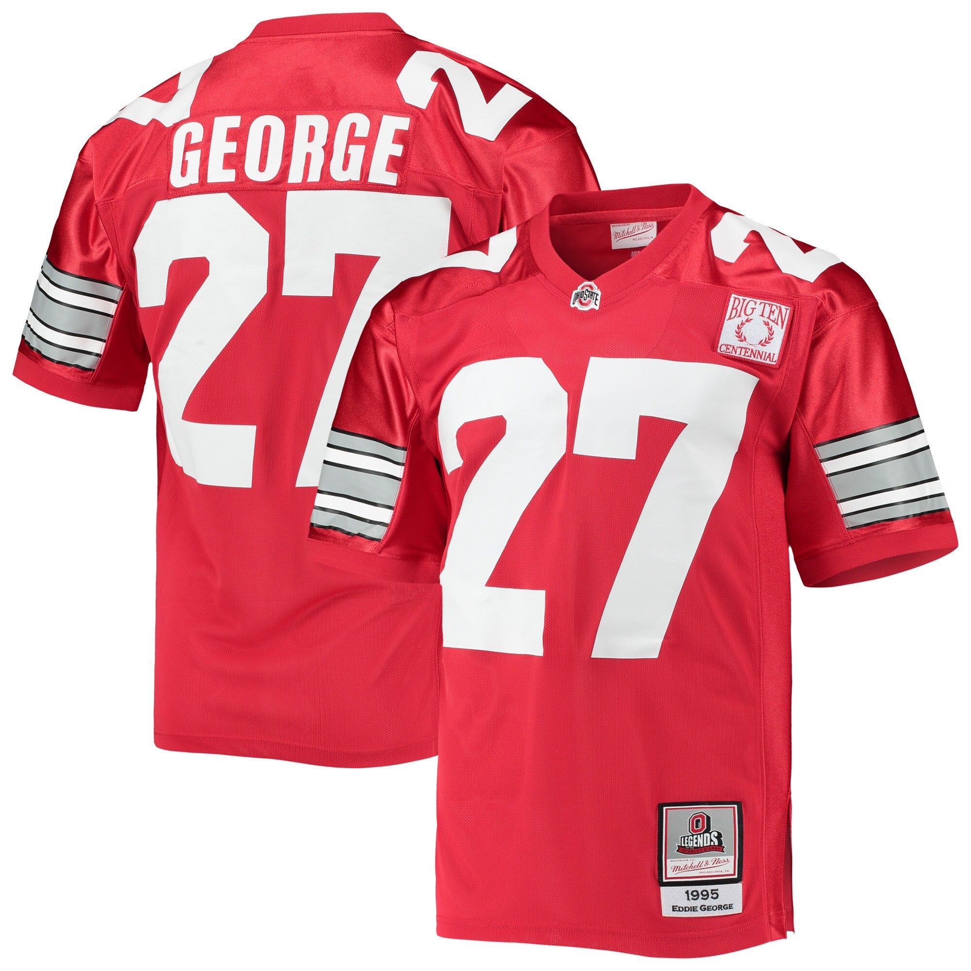 Eddie George Ohio State Buckeyes scarlet Throwback jersey