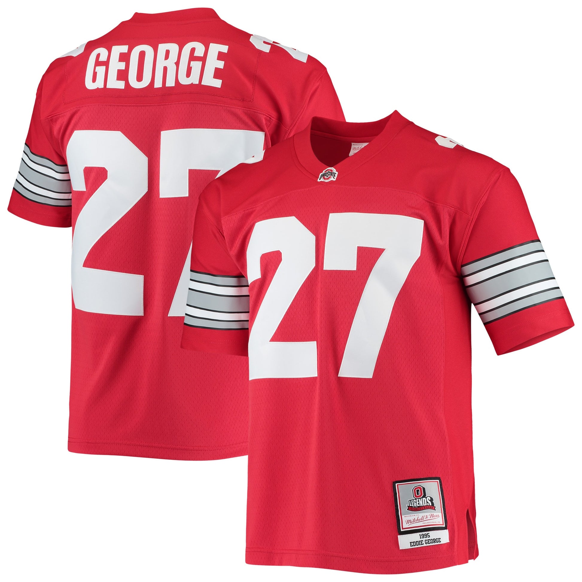 Eddie George Ohio State Buckeyes scarlet Throwback jersey