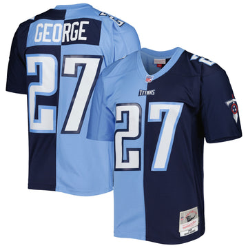 Eddie George Tennessee Titans navy Split jersey