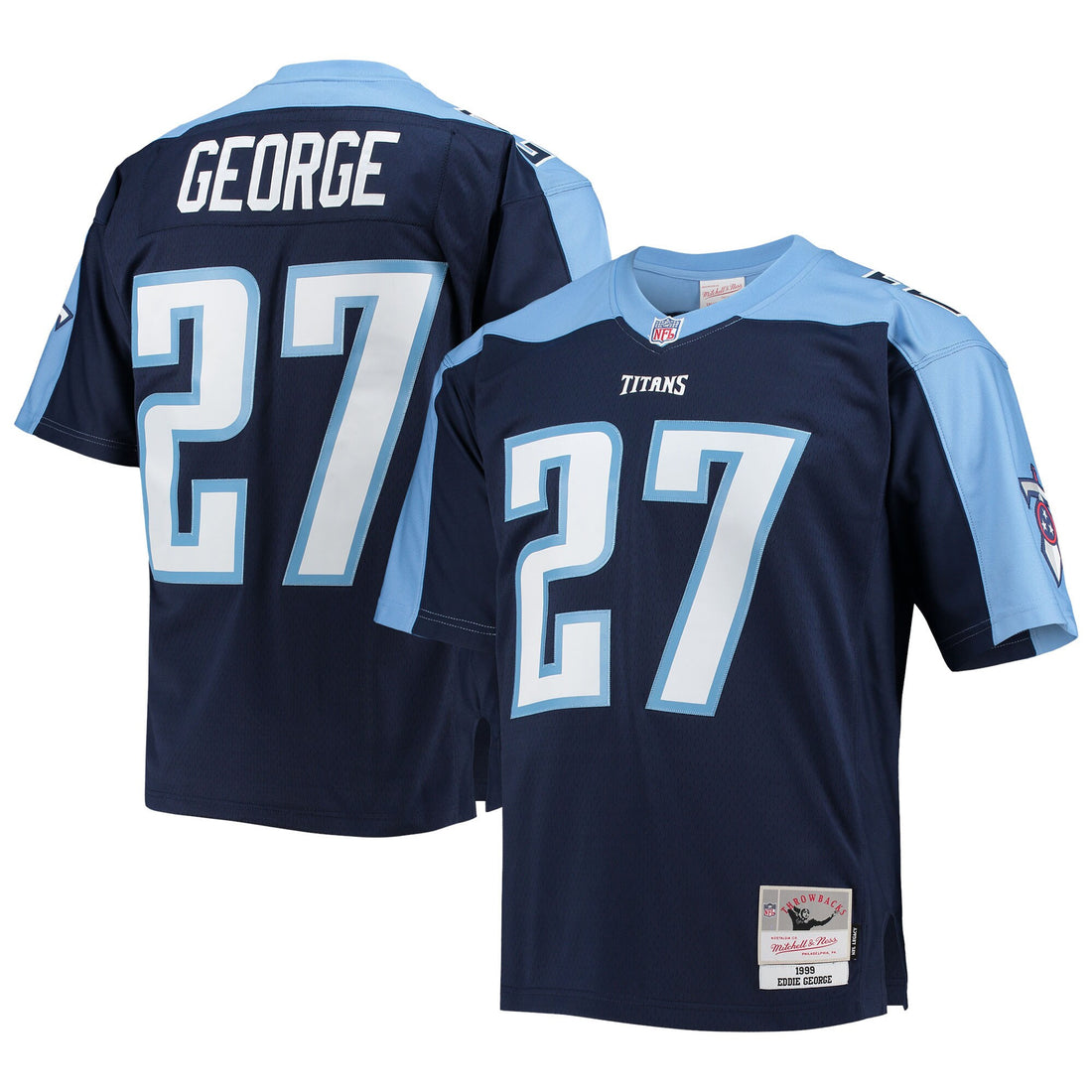 Eddie George Tennessee Titans navy jersey