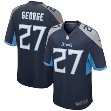 Eddie George Tennessee Titans navy Game jersey