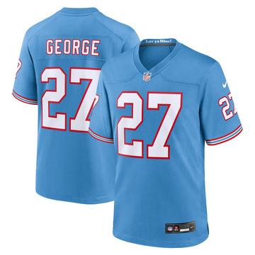 Eddie George Oilers Tennessee Titans blue Throwback jersey