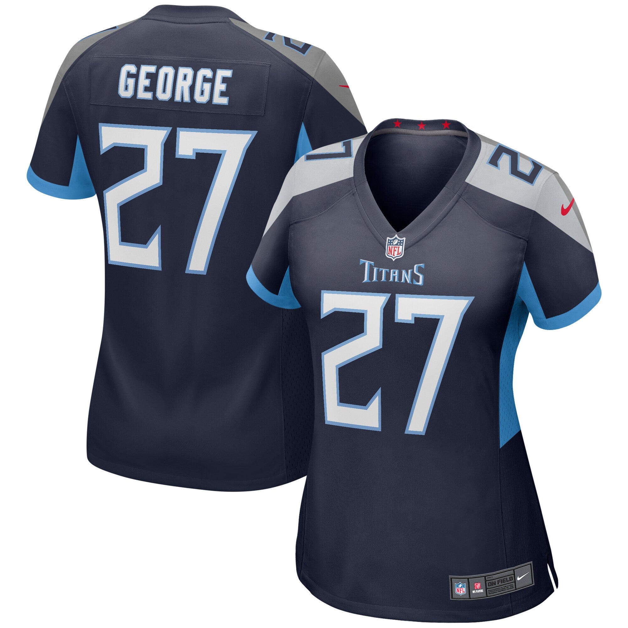 Eddie George Tennessee Titans navy Game jersey