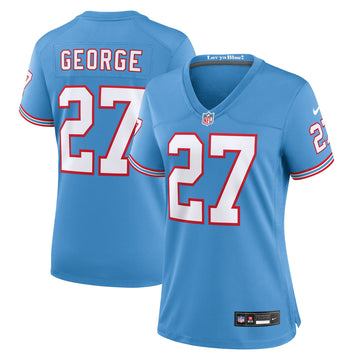 Eddie George Oilers Tennessee Titans blue Throwback jersey