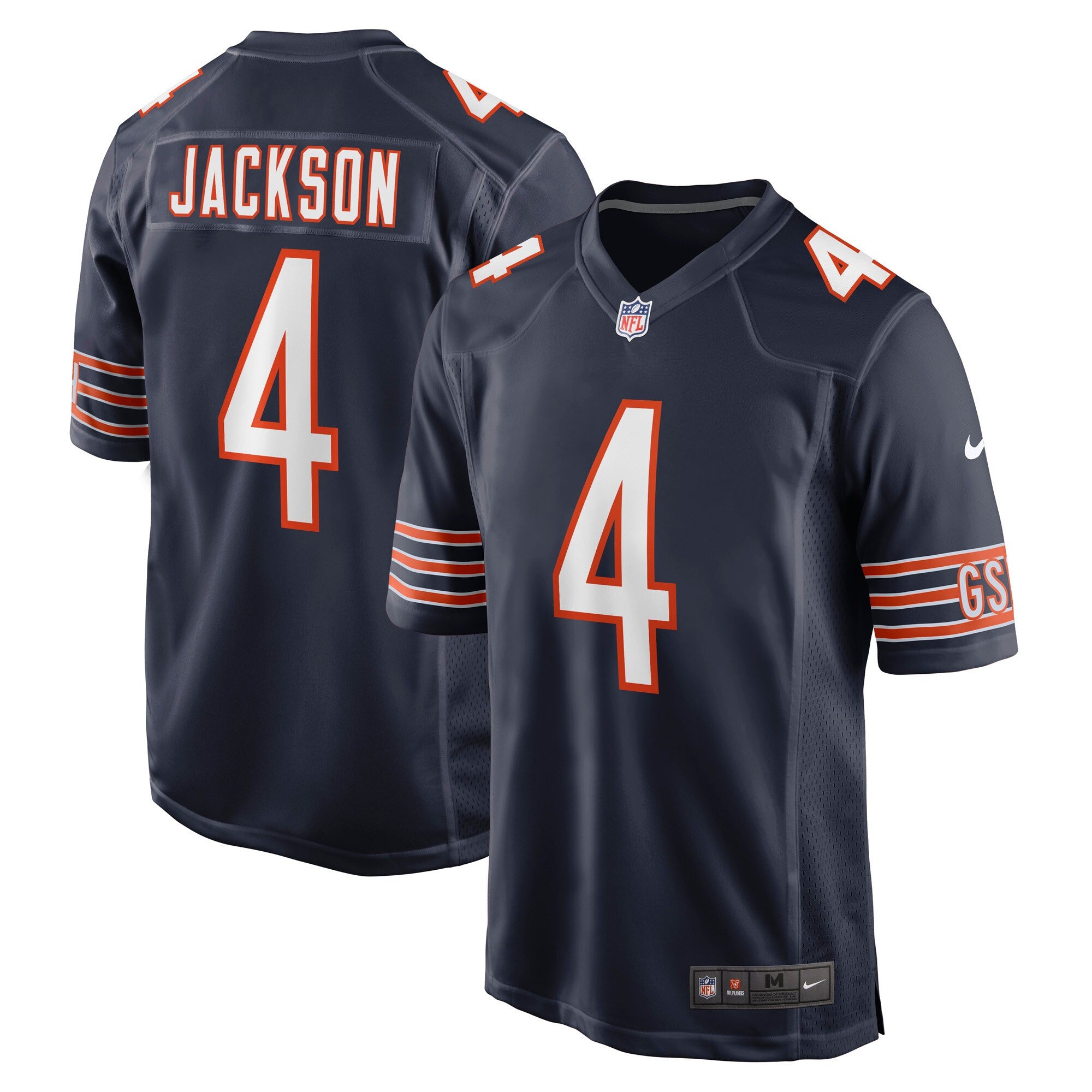Eddie Jackson Chicago Bears navy Game jersey