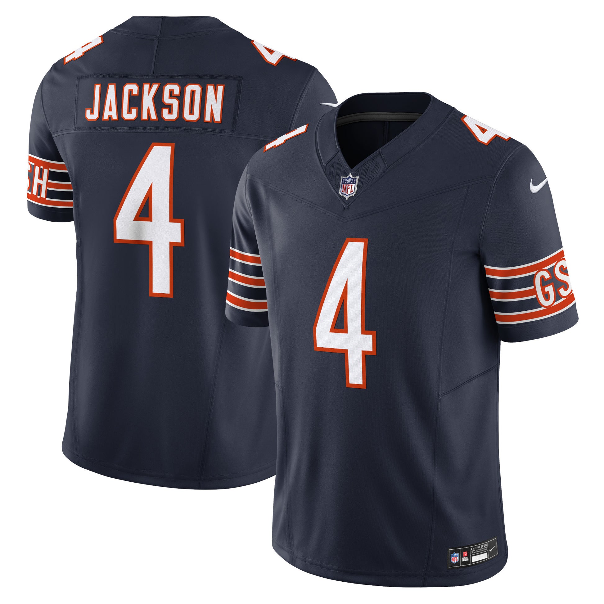 Eddie Jackson Chicago Bears navy Vapor jersey