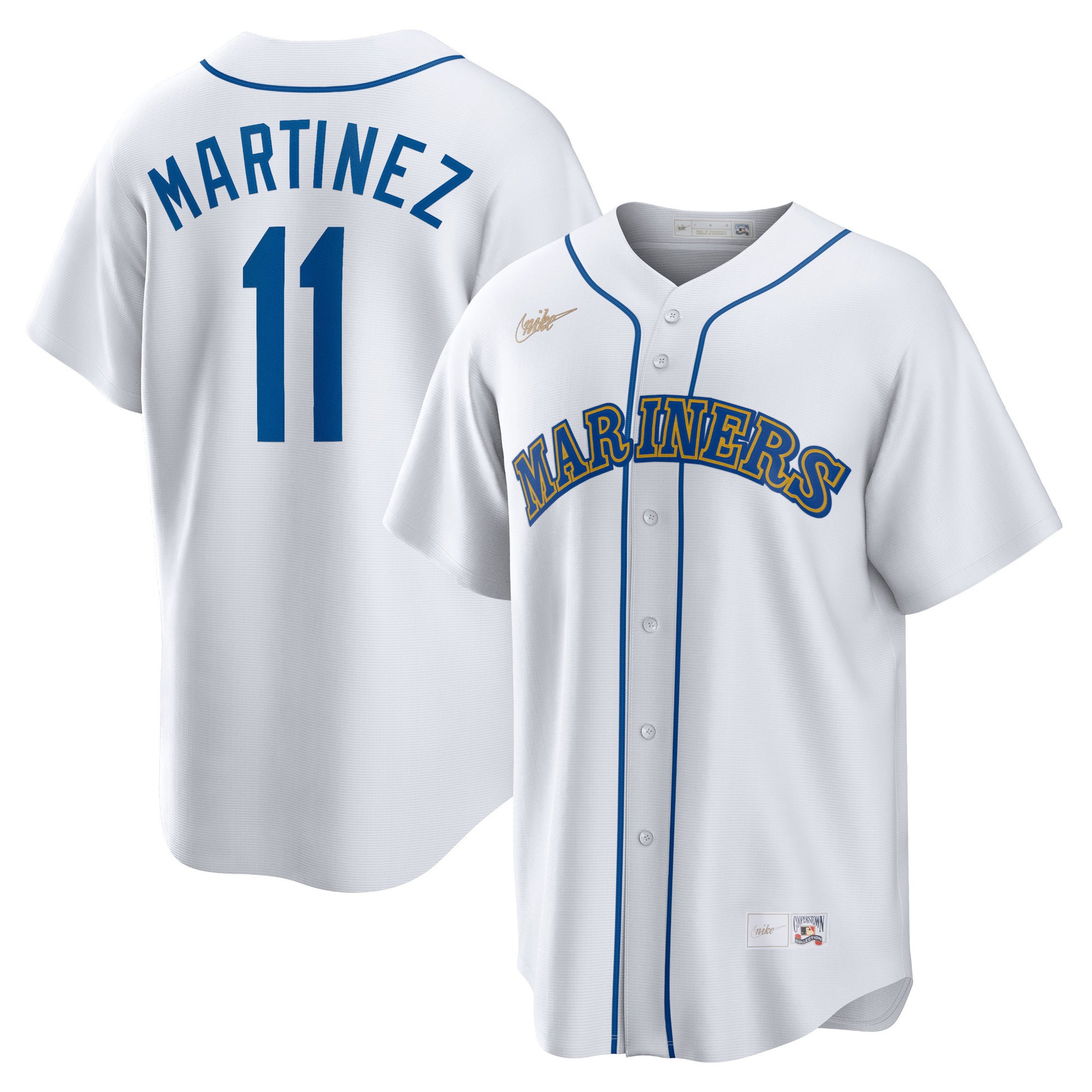 Edgar Martinez Seattle Mariners white Cooperstown jersey