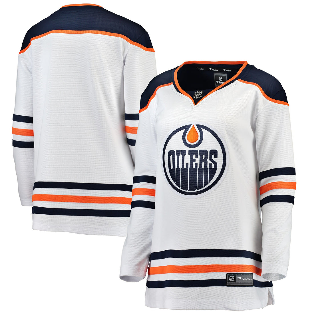 Edmonton Oilers white Away jersey