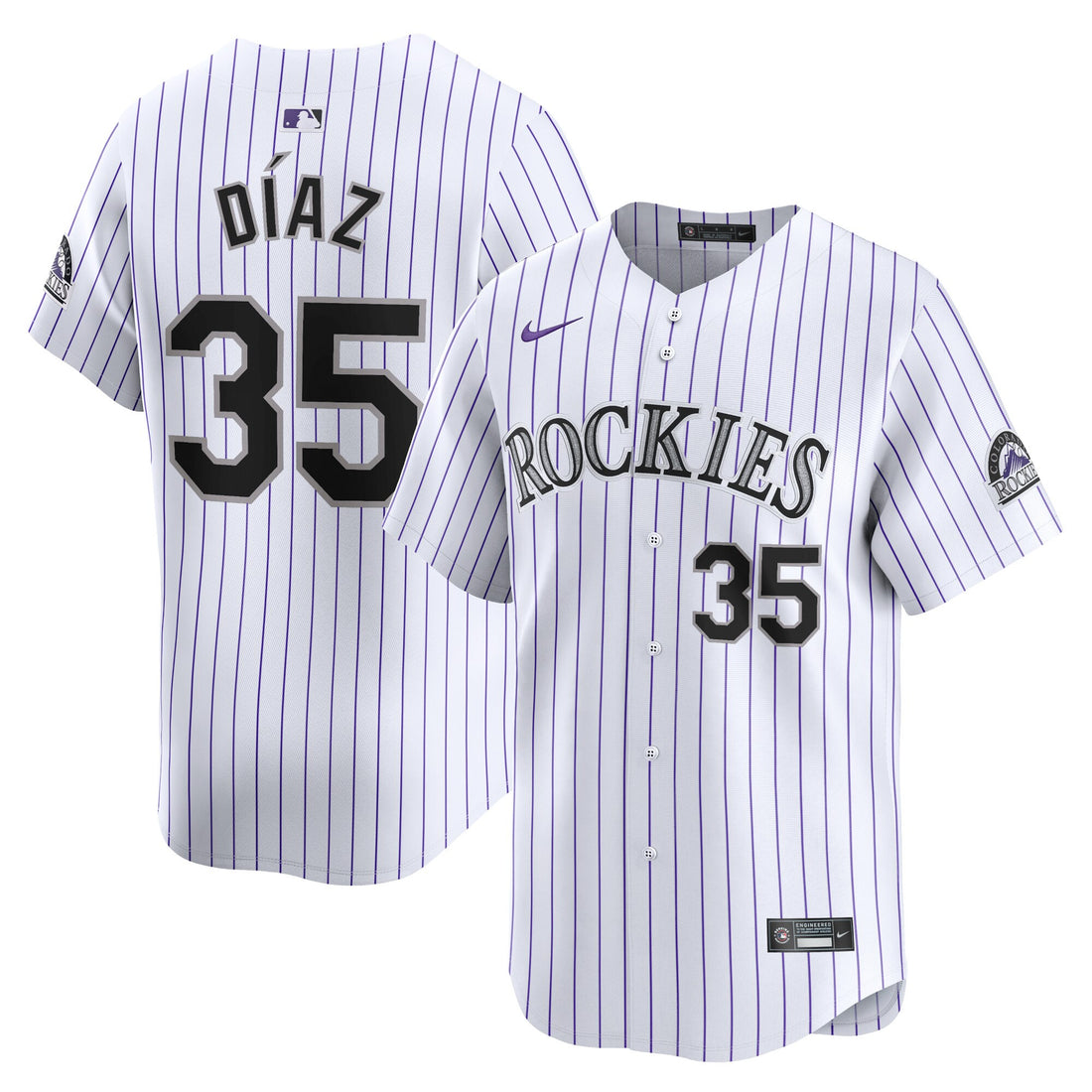 Elias Diaz Colorado Rockies white Limited jersey