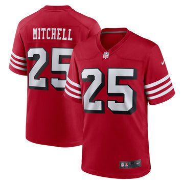 Elijah Mitchell San Francisco 49ers scarlet Alternate jersey