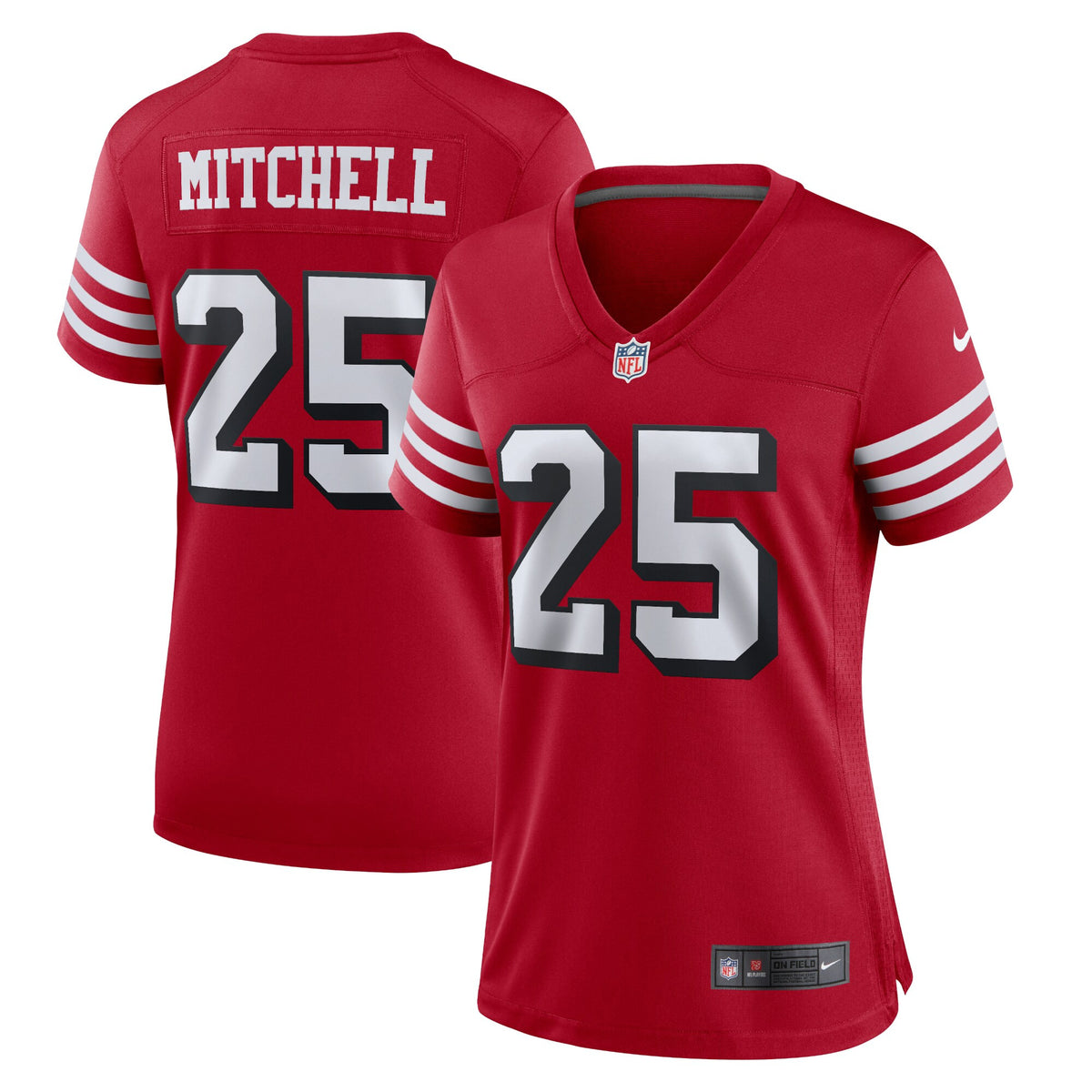Elijah Mitchell San Francisco 49ers scarlet Alternate jersey