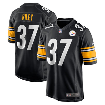 Elijah Riley Pittsburgh Steelers black Game jersey