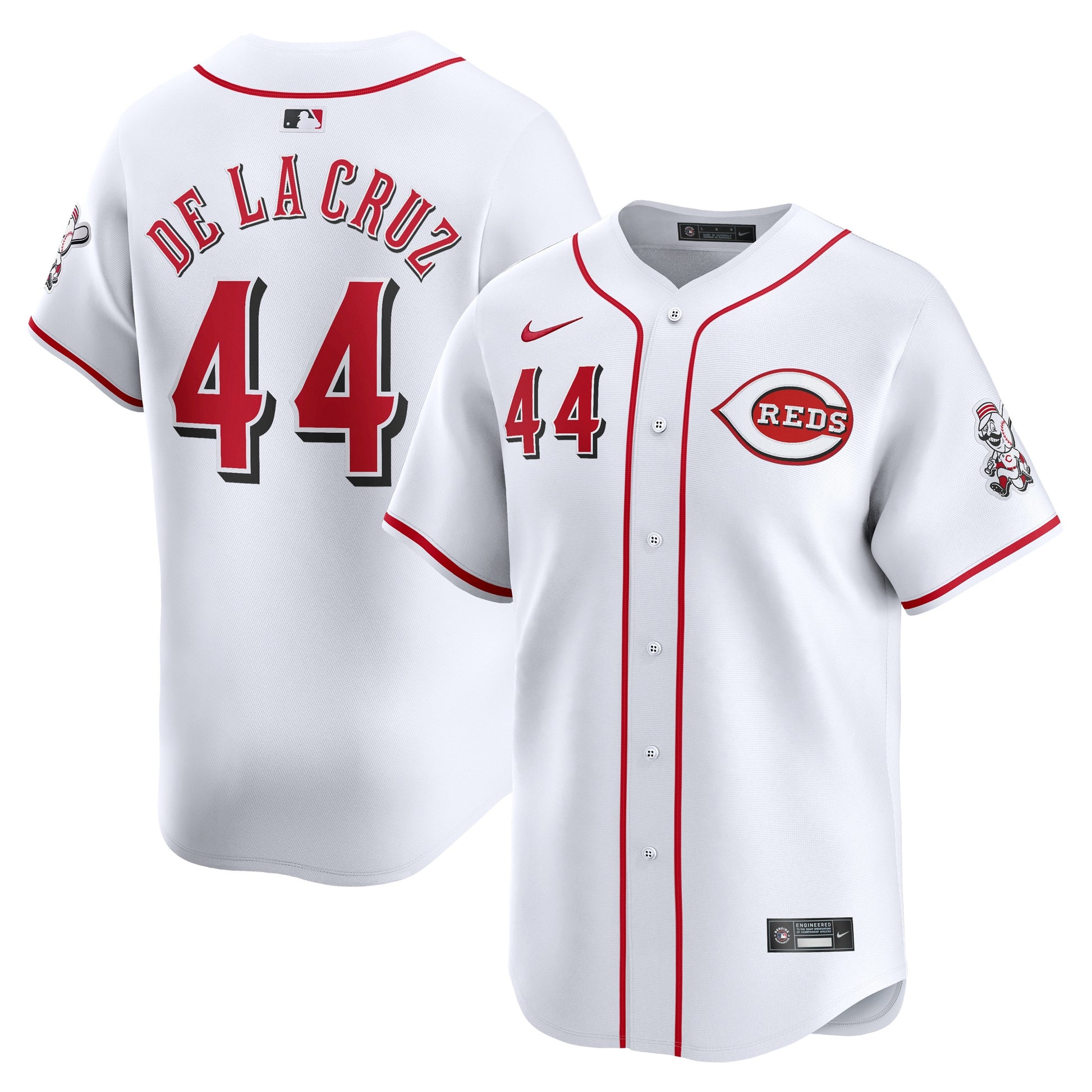 Elly De La Cruz Cincinnati Reds white Limited jersey