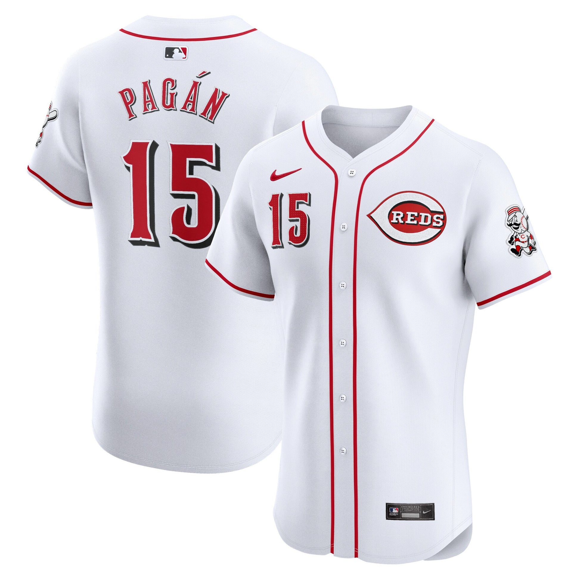 Emilio Pagan Cincinnati Reds white Elite jersey