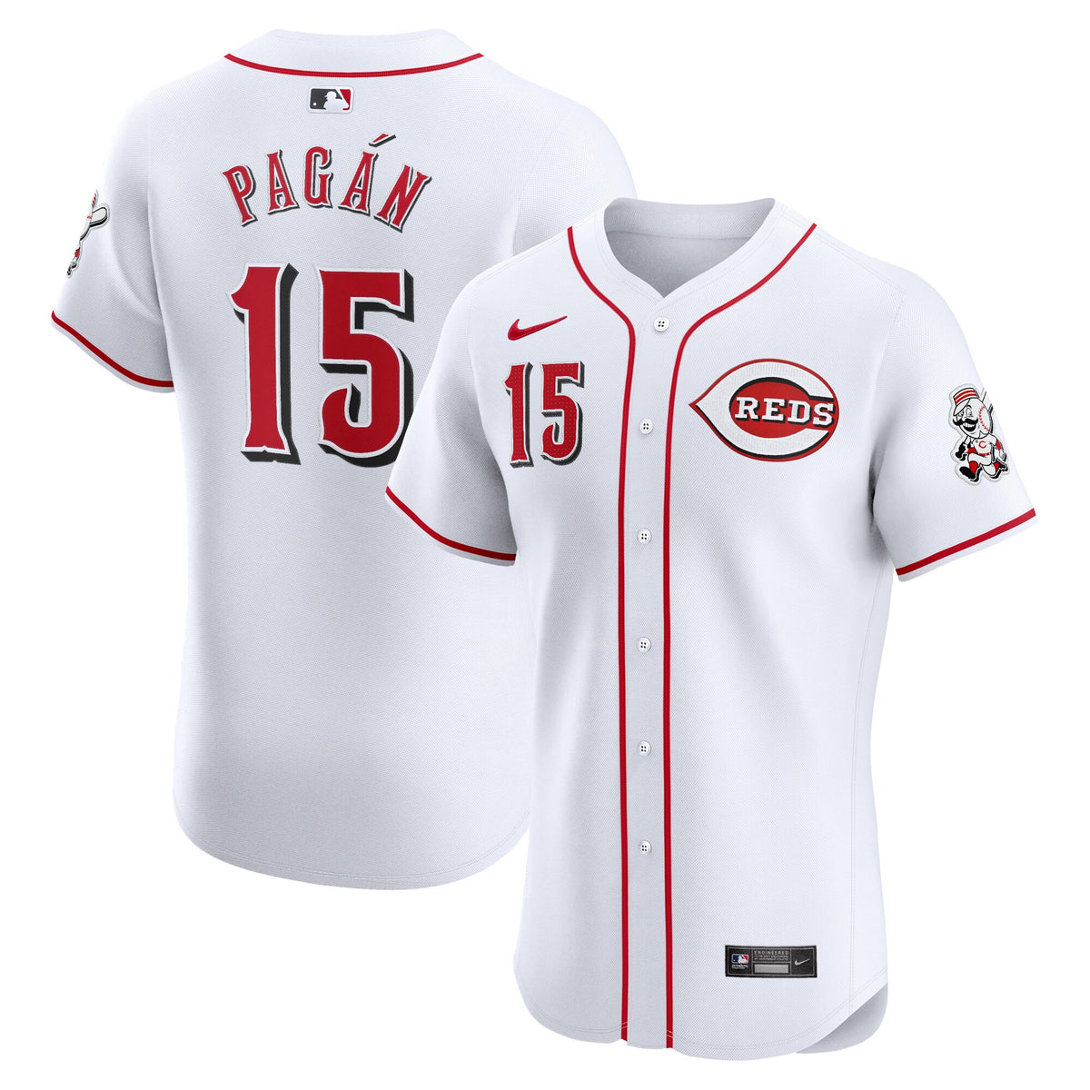 Emilio Pagan Cincinnati Reds white Elite jersey