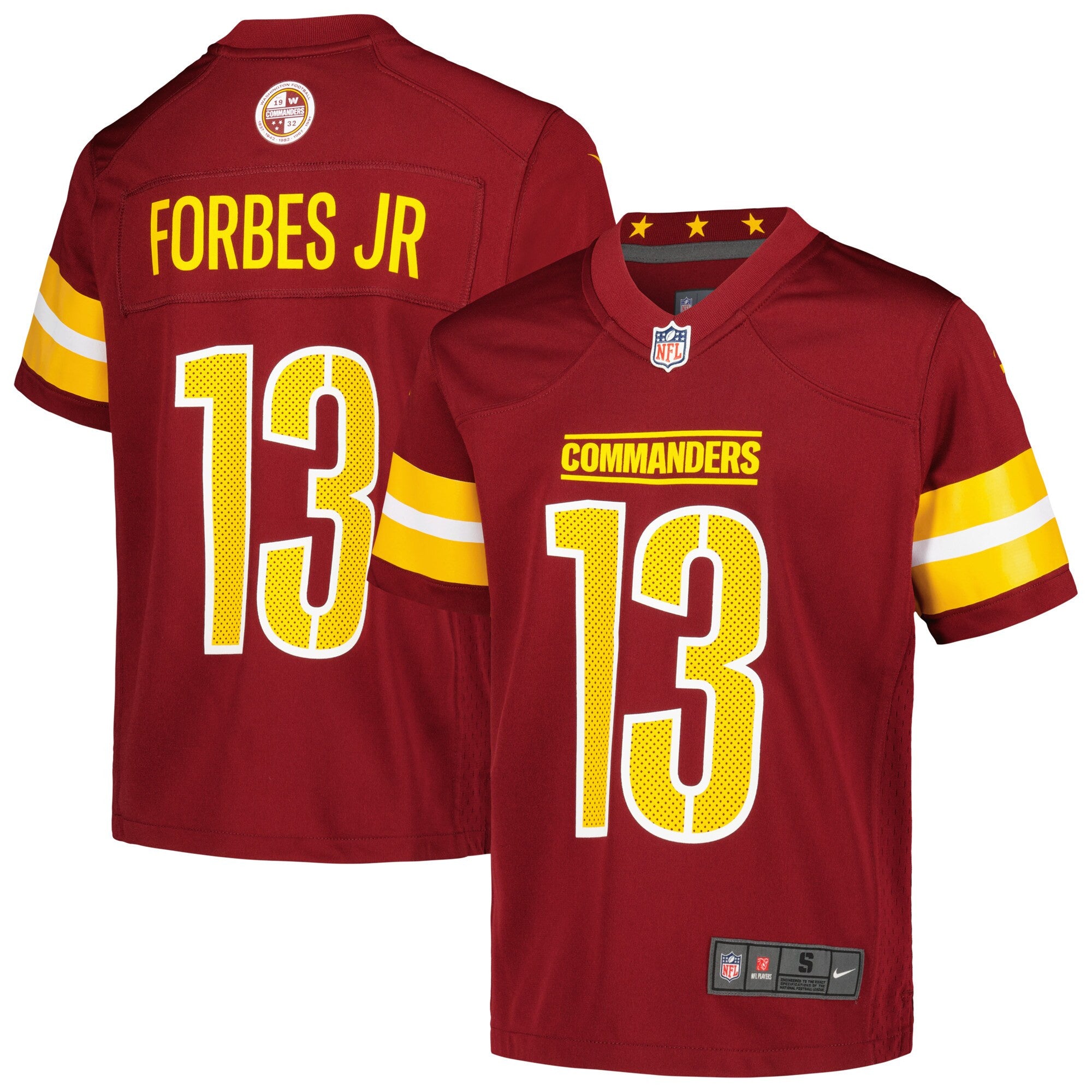 Emmanuel Forbes Jr Washington Commanders burgundy jersey