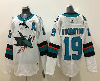 En's Joe Thornton San Jose Sharks white jersey