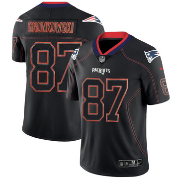 En's Rob Gronkowski New England Patriots black Color Rush jersey