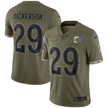 Eric Dickerson Los Angeles Rams olive Salute To Service jersey