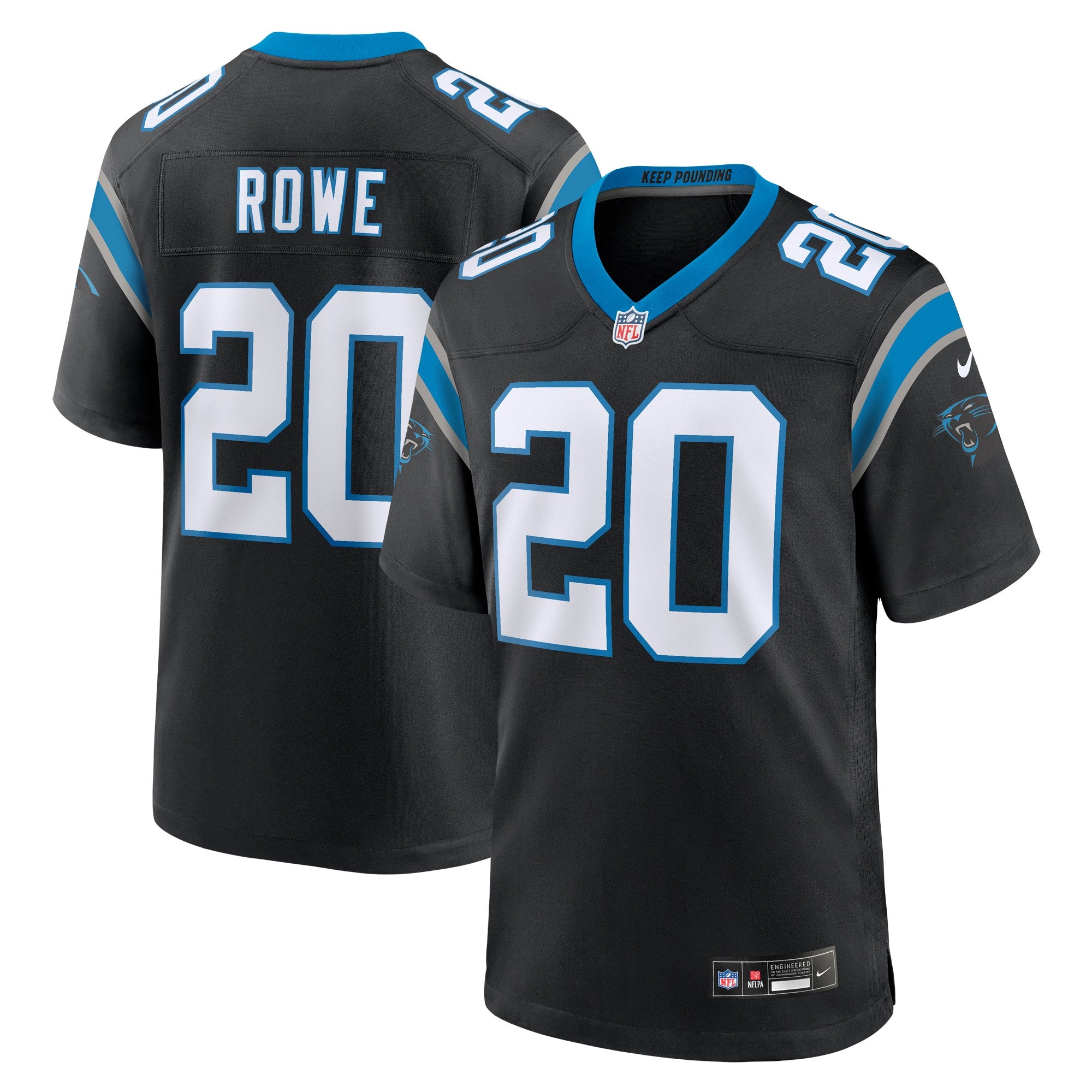 Eric Rowe Carolina Panthers black jersey