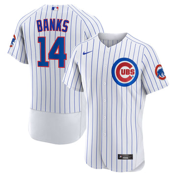 Ernie Banks Chicago Cubs white Home jersey