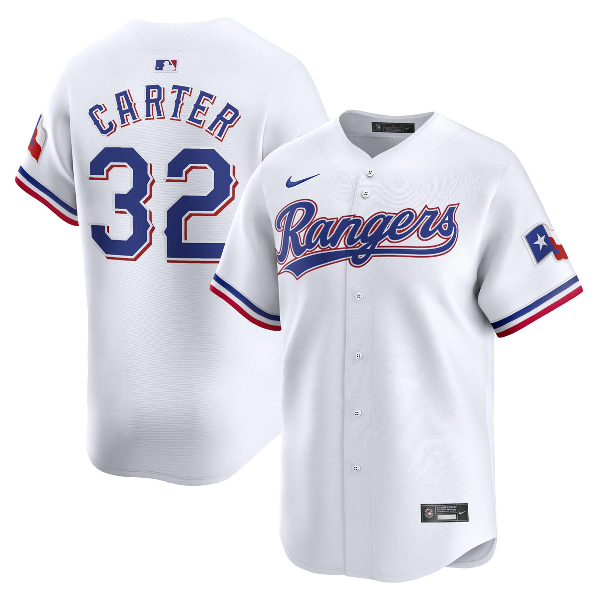 Evan Carter Texas Rangers white Limited jersey