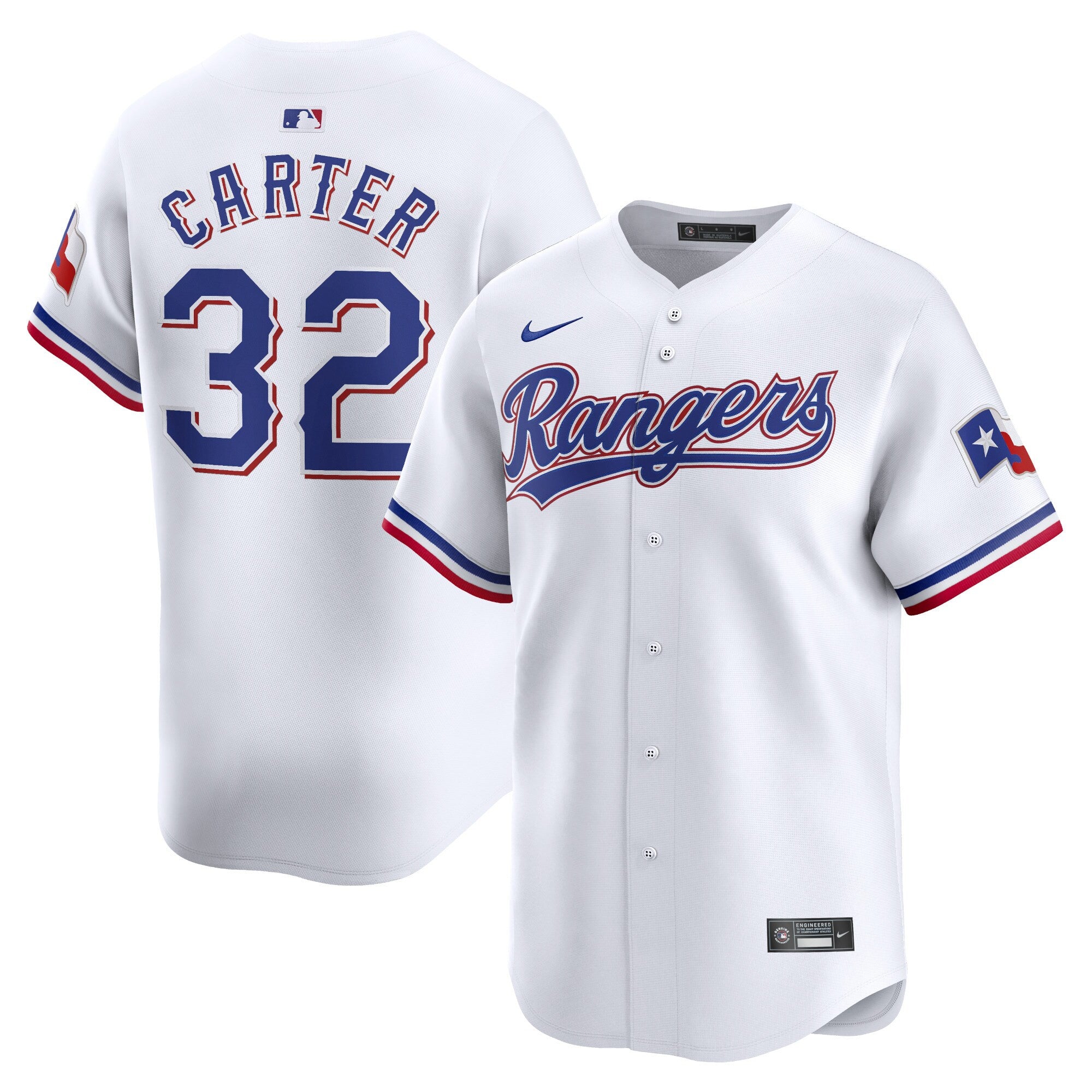 Evan Carter Texas Rangers white Limited jersey