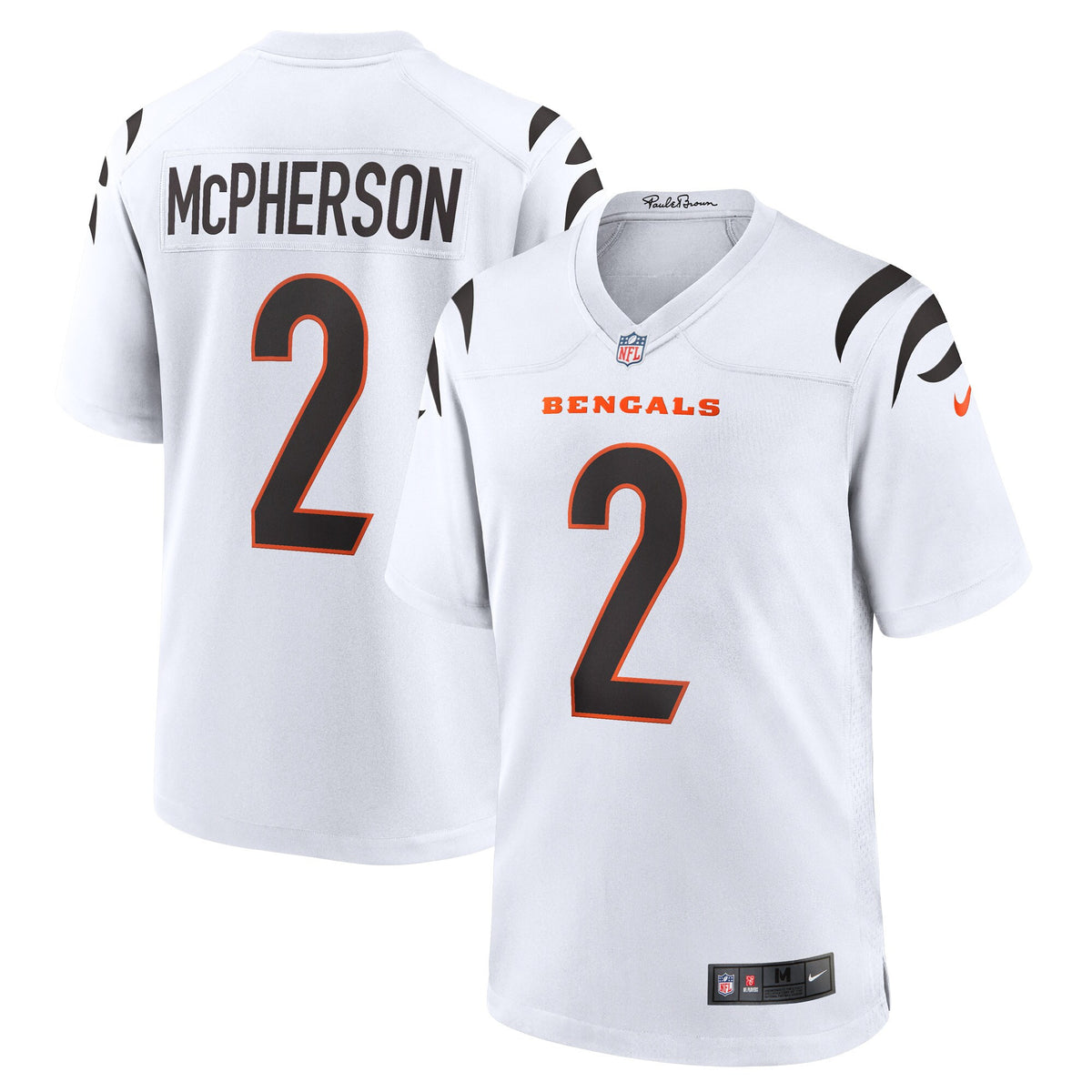Evan Mcpherson Cincinnati Bengals white Game jersey