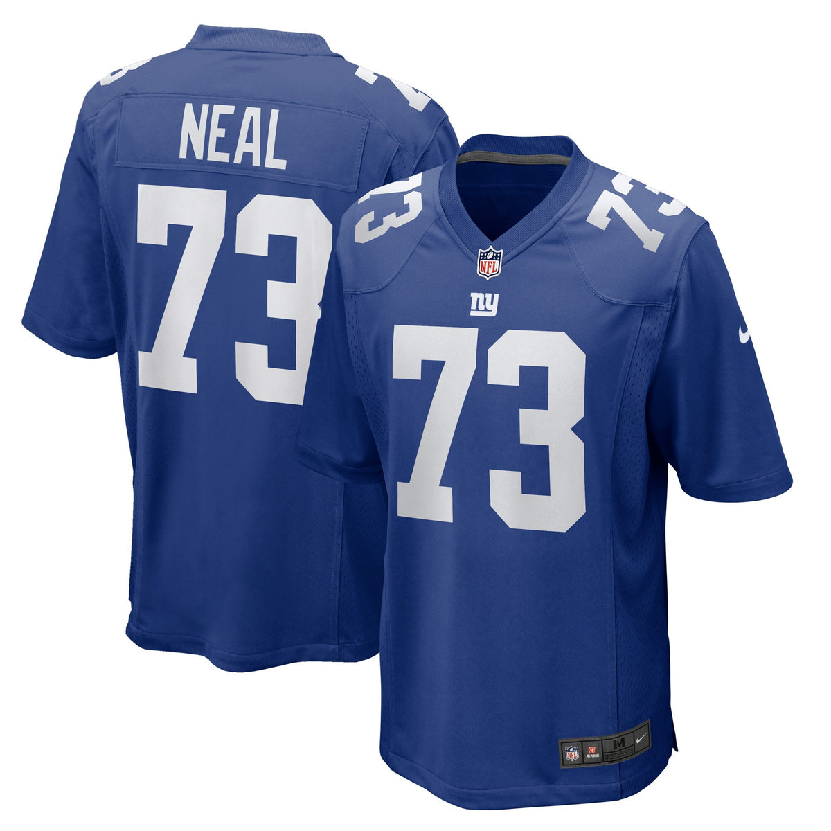 Evan Neal New York Giants royal jersey