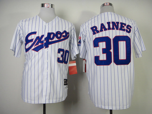 Raines White Washington Nationals blue jersey