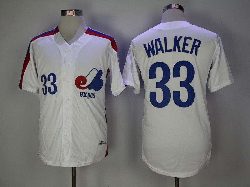 Larry Walker Washington Nationals white Throwback jersey