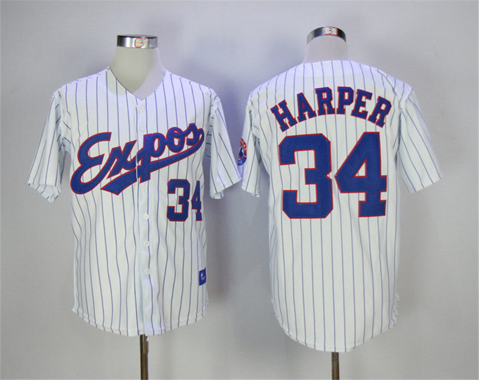 Bryce Harper Washington Nationals white Throwback jersey