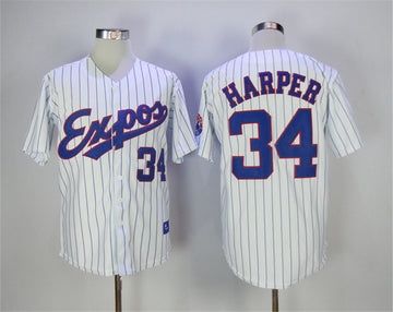 Bryce Harper Washington Nationals white Throwback jersey