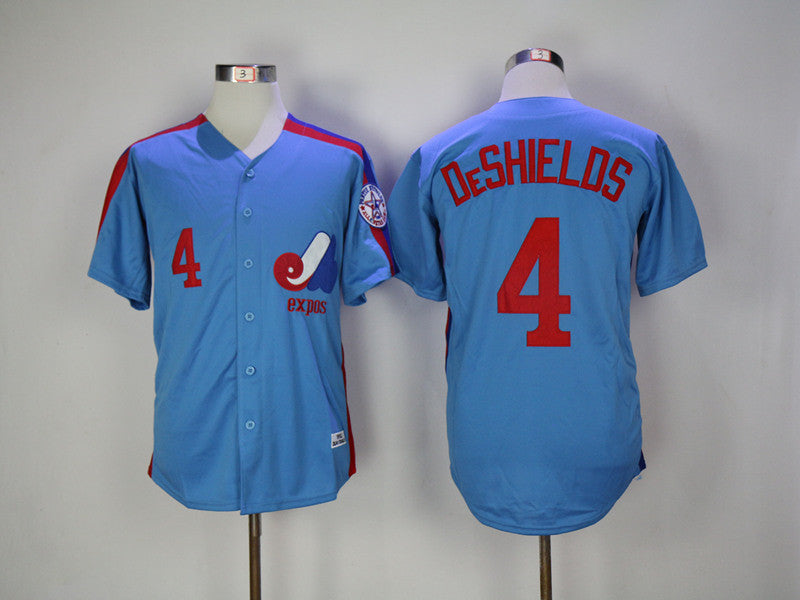 Delino DeShields Washington Nationals blue Throwback jersey