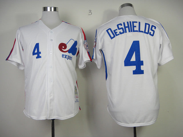 DeShields Washington Nationals white Throwback jersey